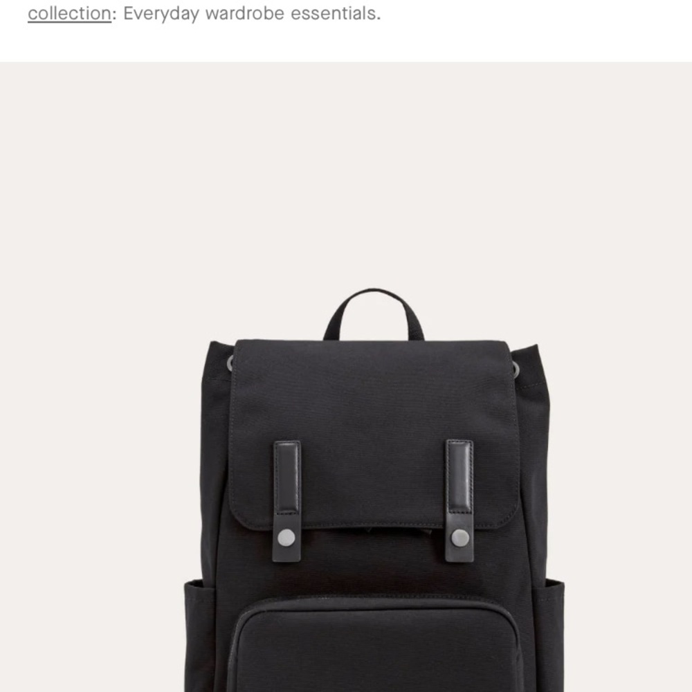 Black Everlane Modern Snap Backpack